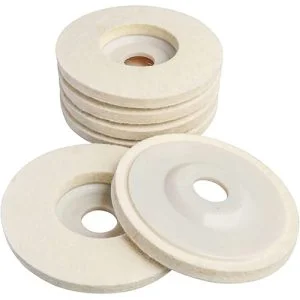 FELT POLISHING DISC WITH PLASTIC BACKING 4inch